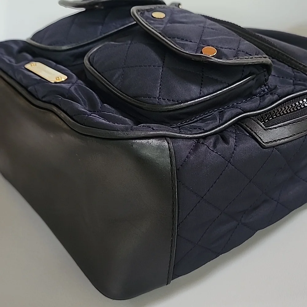 Buberry Medium Nylon / Leather Navy Blue Backpack